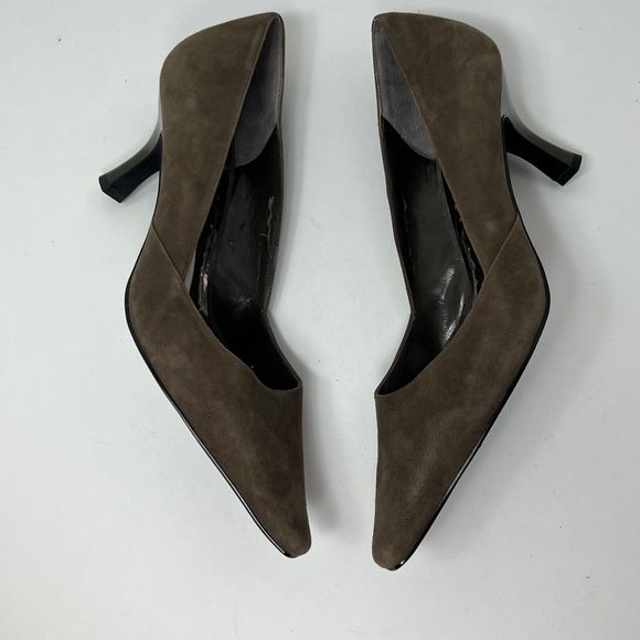 BCBG Girls Grey Leather Suede Pump Heel "Millenium3" Size 8.5B SEE DESCRIPT - Picture 8 of 14